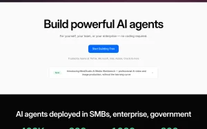 MindStudio homepage — screenshot of the productivity & writing AI tool, 2026-10-01