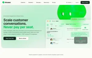 Mixdesk homepage — screenshot of the productivity & writing AI tool, 2026-10-01