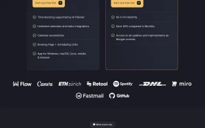 Morgen pricing page with plans and prices — screenshot of the productivity & writing AI tool, 2026-10-01