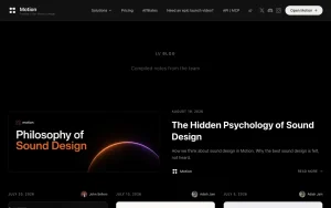 Motion blog — screenshot of the video AI tool, 2026-10-02