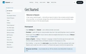Naseem documentation — screenshot of the productivity & writing AI tool, 2026-10-01