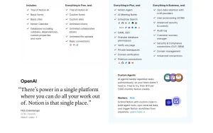Notion AI pricing page with plans and prices — screenshot of the productivity & writing AI tool, 2026-10-01