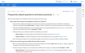 Opal documentation — screenshot of the productivity & writing AI tool, 2026-10-01