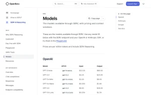 OpenServ (SERV Reasoning) pricing page with plans and prices — screenshot of the coding AI tool, 2026-10-01