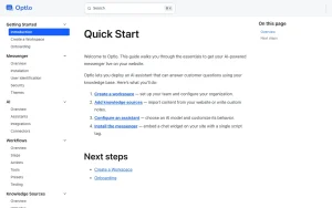 Optlo documentation — screenshot of the chat assistants AI tool, 2026-10-01