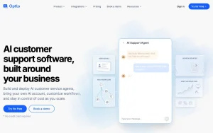Optlo homepage — screenshot of the chat assistants AI tool, 2026-10-01