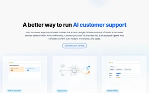 Optlo homepage — screenshot of the chat assistants AI tool, 2026-10-01