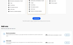 Optlo pricing page with plans and prices — screenshot of the chat assistants AI tool, 2026-10-01