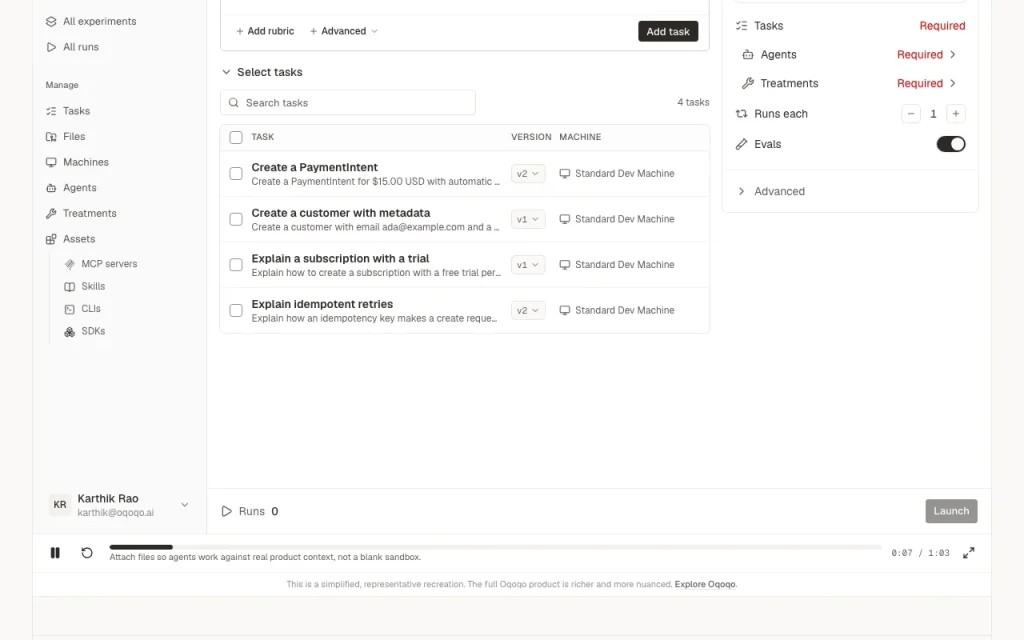 Oqoqo homepage — screenshot of the coding AI tool, Oct 1, 2026