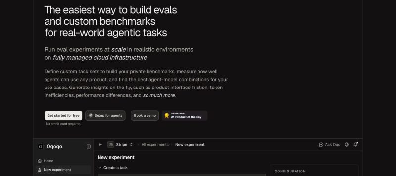 Oqoqo homepage screenshot, coding AI tool
