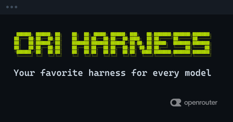 Ori Harness (OpenRouter) homepage screenshot, coding AI tool