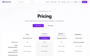 Ori Harness (OpenRouter) pricing page with plans and prices — screenshot of the coding AI tool, 2026-10-01