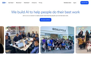 Otter.ai about page — screenshot of the audio & voice AI tool, 2026-10-01