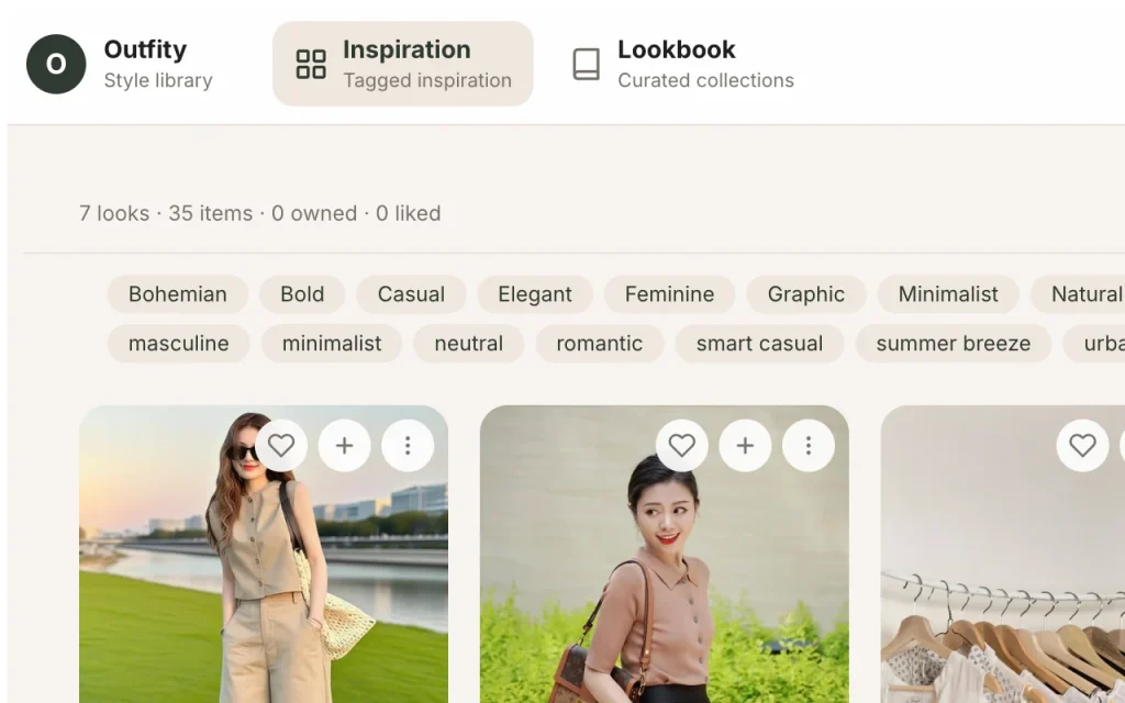 Outfity Startseite – Screenshot des KI-Tools produktivität & schreiben, Oct 2, 2026