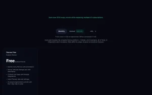 Panzoe pricing page with plans and prices — screenshot of the productivity & writing AI tool, 2026-10-01
