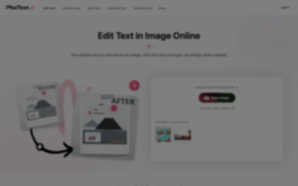 PhoText Startseite – Screenshot des KI-Tools bilderzeugung, Oct 1, 2026