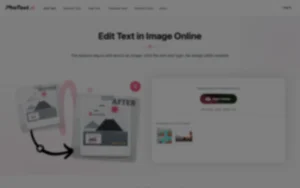 PhoText homepage — screenshot of the image generation AI tool, 2026-10-01