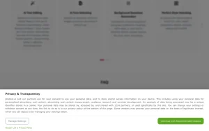 PhoText homepage — screenshot of the image generation AI tool, 2026-10-01