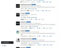 Pinokio homepage — screenshot of the productivity & writing AI tool, 2026-10-01