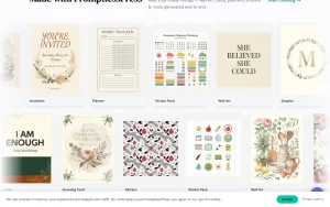PromptlessPress homepage — screenshot of the image generation AI tool, 2026-10-01