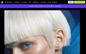 Recraft homepage — screenshot of the image generation AI tool, 2026-10-01