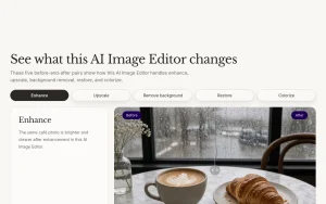 Retouchia homepage — screenshot of the image generation AI tool, 2026-10-01