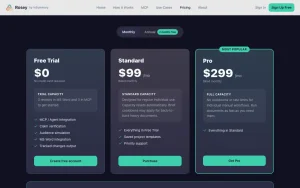 Rosey (by InSummary) pricing page with plans and prices — screenshot of the productivity & writing AI tool, 2026-10-01