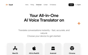 Saydi help center — screenshot of the audio & voice AI tool, 2026-10-01
