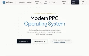 Scaletrics homepage — screenshot of the productivity & writing AI tool, 2026-10-01