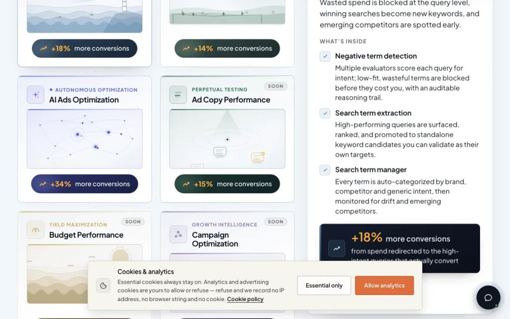 Scaletrics homepage — screenshot of the productivity & writing AI tool, Oct 1, 2026