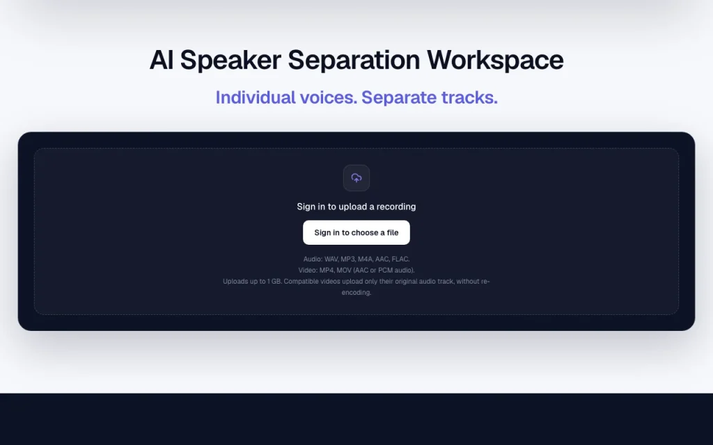 Seply homepage — screenshot of the audio & voice AI tool, Oct 1, 2026