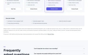 Seply pricing page with plans and prices — screenshot of the audio & voice AI tool, 2026-10-01