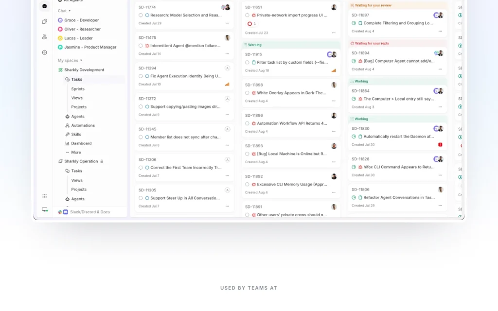 Sharkly homepage — screenshot of the coding AI tool, Oct 1, 2026