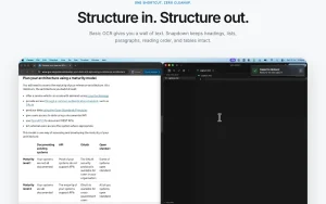 Snapdown homepage — screenshot of the productivity & writing AI tool, 2026-10-01