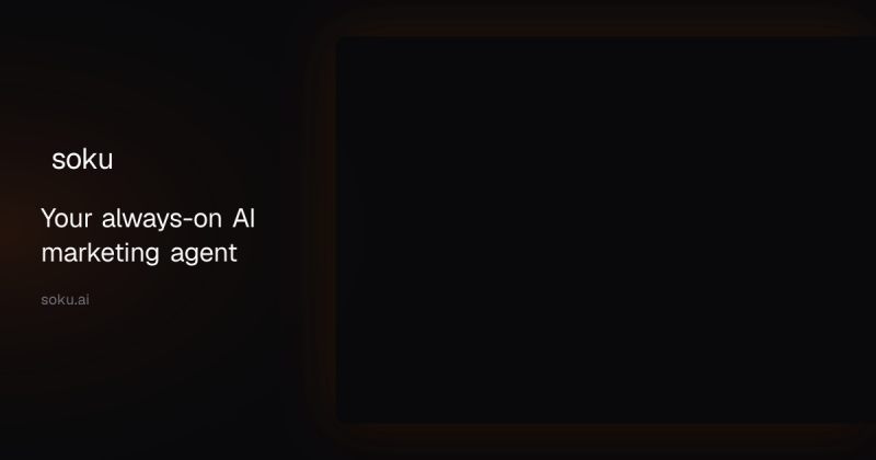 Soku AI homepage screenshot, productivity & writing AI tool
