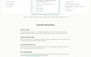 SOPMaker pricing page with plans and prices — screenshot of the productivity & writing AI tool, 2026-10-01