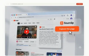Sourclip homepage — screenshot of the research & search AI tool, 2026-10-01
