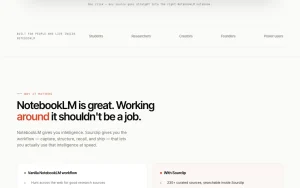 Sourclip homepage — screenshot of the research & search AI tool, 2026-10-01