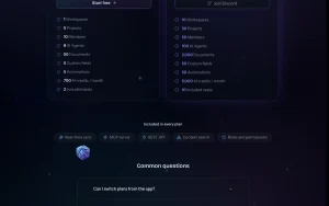 Stellary pricing page with plans and prices — screenshot of the productivity & writing AI tool, 2026-10-01