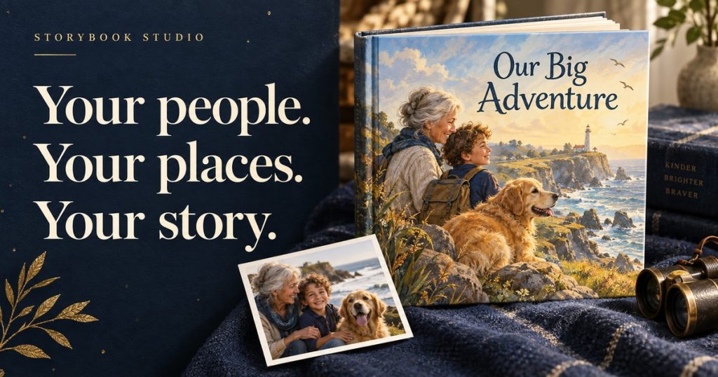 Captura de la página de inicio de Storybook Studio, herramienta de IA generación de imágenes
