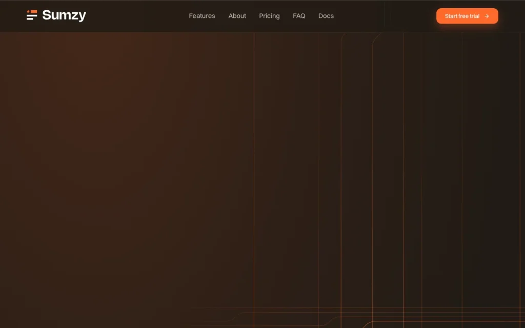 Sumzy Startseite – Screenshot des KI-Tools produktivität & schreiben, Oct 1, 2026
