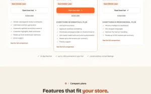 Sumzy pricing page with plans and prices — screenshot of the productivity & writing AI tool, 2026-10-01