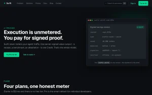 Surfil pricing page with plans and prices — screenshot of the coding AI tool, 2026-10-01