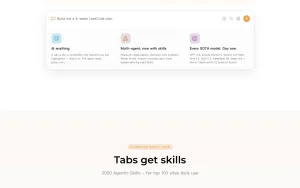 Tabbit Browser homepage — screenshot of the productivity & writing AI tool, 2026-10-01