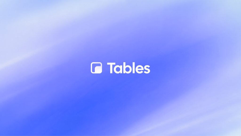 Tables homepage screenshot, research & search AI tool