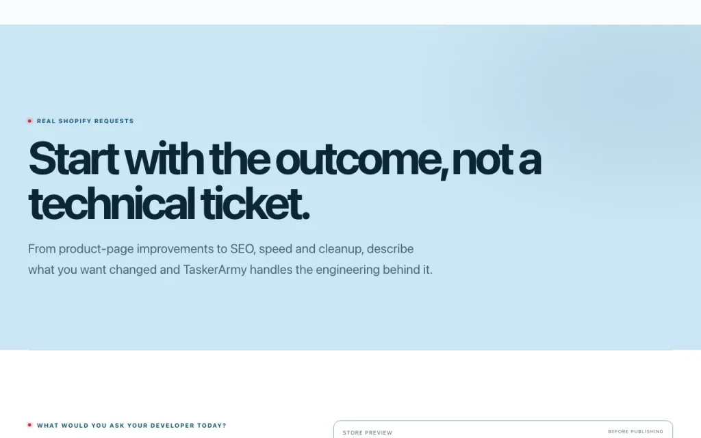 TaskerArmy homepage — screenshot of the coding AI tool, Oct 1, 2026