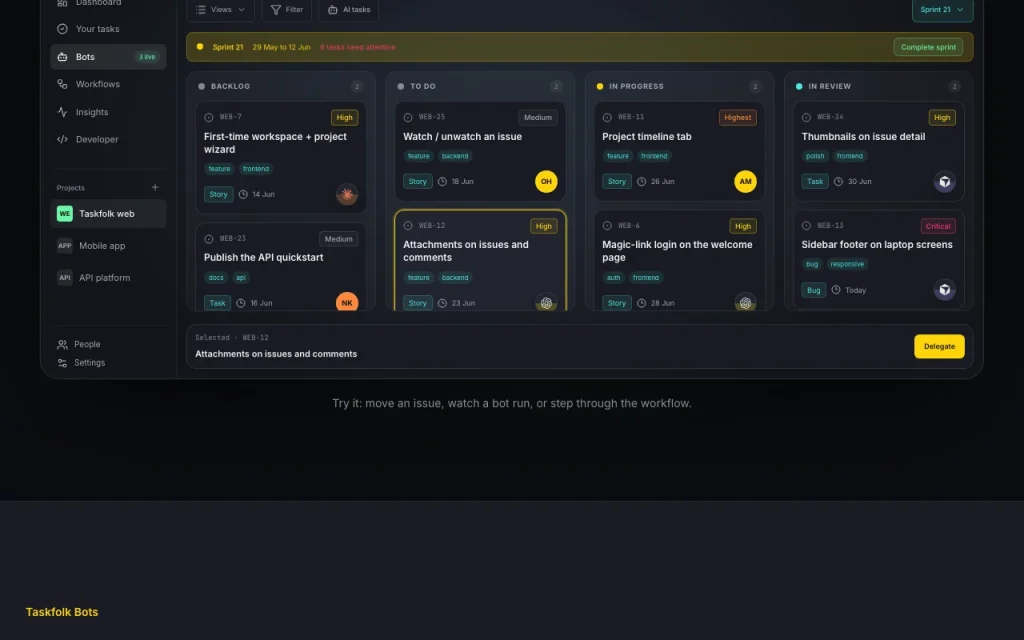 Taskfolk Startseite – Screenshot des KI-Tools produktivität & schreiben, Oct 1, 2026