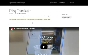 Thing Translator homepage — screenshot of the research & search AI tool, 2026-10-02