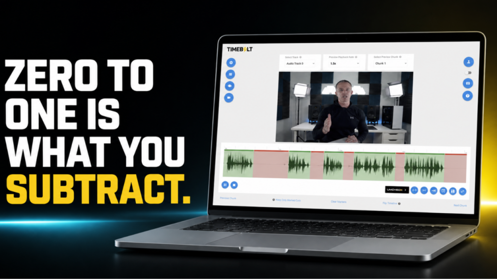 TimeBolt homepage screenshot, video AI tool