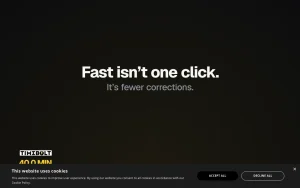 TimeBolt homepage — screenshot of the video AI tool, 2026-10-01